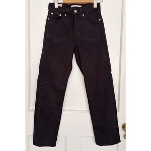 Women’s Levi’s Wedgie Straight Black Jeans Size 24
